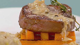 Cocina con Sergio - Medallones de ternera de la sierra a la pimienta verde