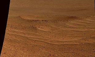 Un cráter de 6 metros en Marte