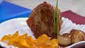 Cocina con Sergio: Solomillo albardado con chips naranjas