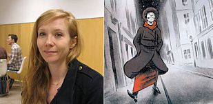 Chloé Cruchaudet y un fragmento de una viñeta de 'Degenerado' Chloé Cruchaudet y un fragmento de una viñeta de 'Degenerado'