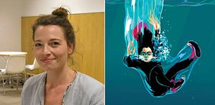 Audrey Spiry y un fragmento de la portada de 'En silencio' Audrey Spiry y un fragmento de la portada de 'En silencio'