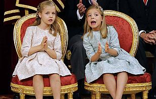 La princesa de Asturias, Leonor, y la infanta Sofía, pequeñas protagonistas La princesa de Asturias, Leonor, y la infanta Sofía, pequeñas protagonistas