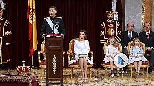 Repasa el discurso de proclamación del rey Felipe VI en nuestro gráfico interactivo Repasa el discurso de proclamación del rey Felipe VI en nuestro gráfico interactivo
