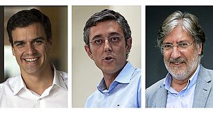 Fotografía de os candidatos a liderar el PSOE