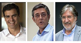 Fotografía de os candidatos a liderar el PSOE Fotografía de os candidatos a liderar el PSOE