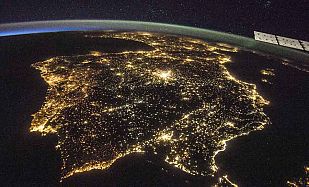 La península ibérica, vista desde la Estación Espacial Internacional La península ibérica, vista desde la Estación Espacial Internacional