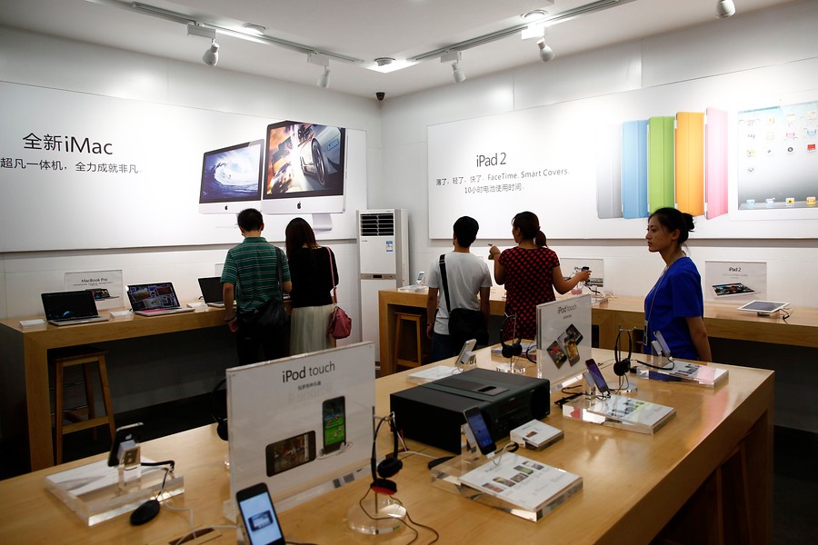 ... una Apple Store china completamente falsificada