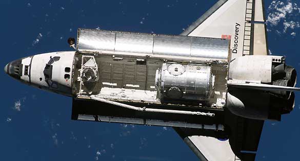 El Discovery en su elemento, poco antes de la llegada a la Estación Espacial Internacional en la misión STS-120 El Discovery en su elemento, poco antes de la llegada a la Estación Espacial Internacional en la misión STS-120