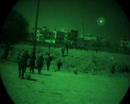 Visi&oacute;n nocturna de soldados de la infanter&iacute;a israel&iacute; durante el d&iacute;a 19 de la ofensiva en la Franja de Gaza.