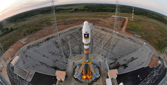 Uno de los sat&eacute;lites Galileo preparado para el lanzamiento