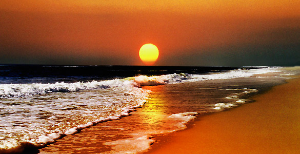 Un atardecer en la playa