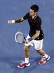 Djokovic celebra un punto contra Nadal