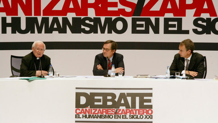 Abucheos a Zapatero en el debate con el cardenal Ca&ntilde;izares en la Universidad Cat&oacute;lica de &Aacute;vila