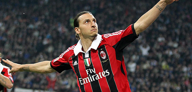 El jugador sueco de AC Mil&aacute;n, Zlatan Ibrahimovic.