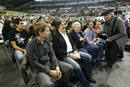 Los dirigentes y candidatos de Amaiur Rufi Etxeberria (i), Pello Urizar (2i) , Patxi Zabaleta (3i), y &Oacute;scar Matute.