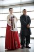 La actriz coreana Kim Ye-na y el director de Am&eacute;n, Kim Ki-duk
