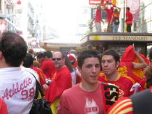 Afici&oacute;n espa&ntilde;ola en Viena. Eurocopa