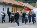 Una de las protestas de los mineros, en Ci&ntilde;era