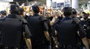 Agentes de Polic&iacute;a Nacional vigilan la concentraci&oacute;n de los trabajadores en Atocha