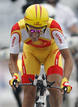 Alberto Contador, en la contrarreloj con el maillot de campe&oacute;n de Espa&ntilde;a de la especialidad