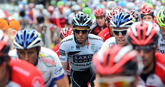 Alberto Contador, del equipo Saxo Bank, durante la sexta etapa del Tour de Francia.