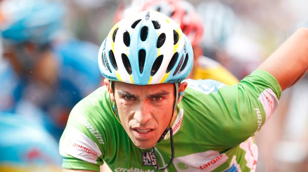 Alberto Contador en una etapa de la pasada Dauphin&eacute; Lib&eacute;r&eacute;