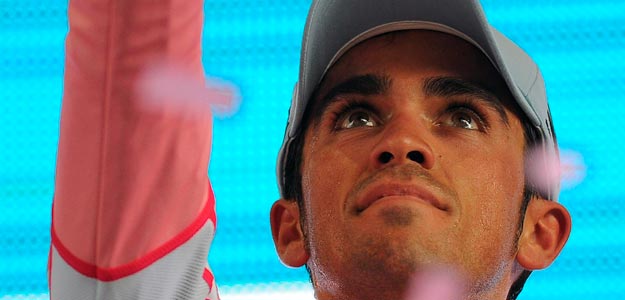 El ciclista espa&ntilde;ol Alberto Contador, del equipo Saxo Bank, en el Giro de Italia