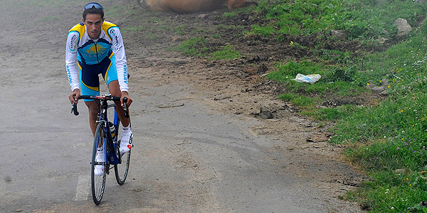 Alberto Contador en una de sus sesiones de entrenamiento.
