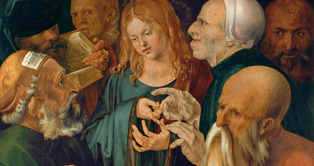 Alberto Durero. 'Jes&uacute;s entre los doctores' (1506). Museo Thyssen-Bornemisza, Madrid