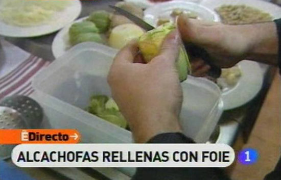 Espa&ntilde;a Directo - Alcachofas rellenas con foie