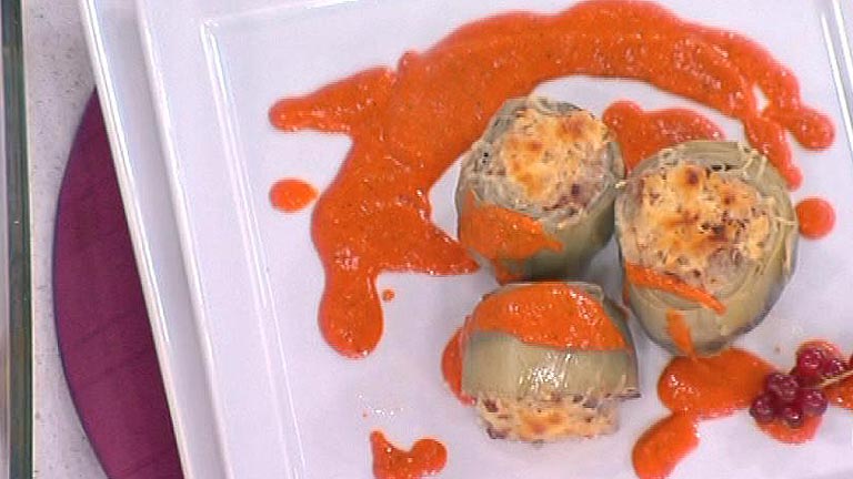 Saber cocinar - Alcachofas rellenas de ternera en salsa - 05/01/12