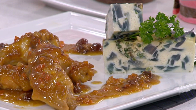 Saber cocinar - Alitas de pollo al jerez con pastel de lombarda (26/05/11)