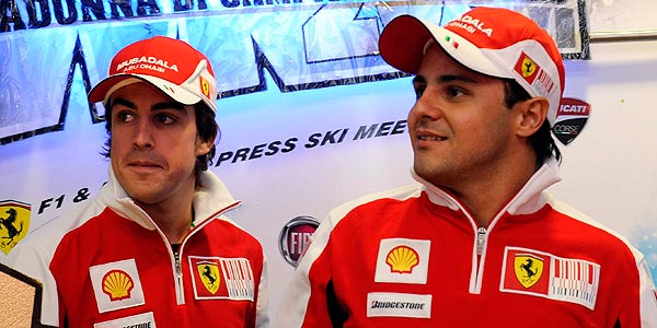 Alonso y Massa durante su estancia en Madonna di Campiglio