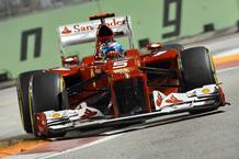 Alonso, en un momento del GP de Singapur.