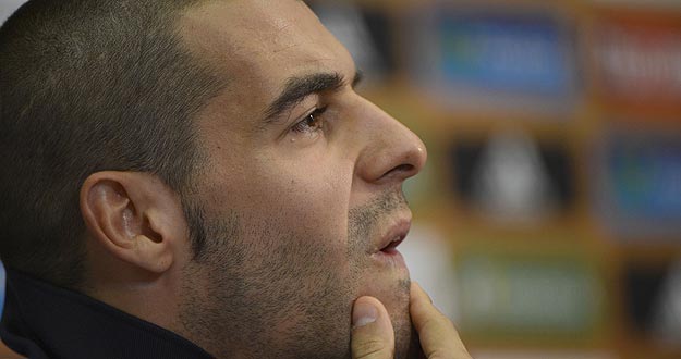 &Aacute;lvaro Negredo, delantero de la selecci&oacute;n espa&ntilde;ola de f&uacute;tbo, en rueda de prensa desde la Eurocopa 2012.