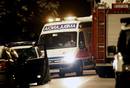 Ambulancia en el lugar del atentado de Santo&ntilde;a, Cantabria.