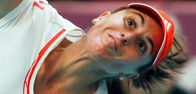 Anabel Medina, en el Torneo WTA de Par&iacute;s 2012