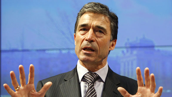 Anders Fogh Rasmussen, secretario general de la OTAN, en una de sus últimas apariciones Anders Fogh Rasmussen, secretario general de la OTAN, en una de sus últimas apariciones