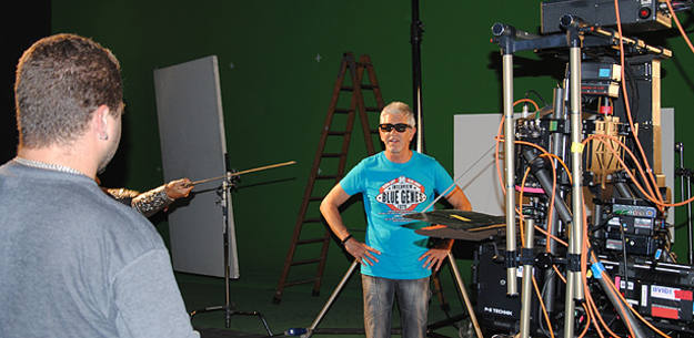 Antonio Hern&aacute;ndez trabajando en el proceso de 3D de 'El Capit&aacute;n Trueno'