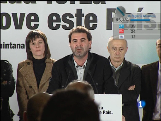 Ver v&iacute;deo  'Anxo Quintana asume la victoria del PP y asegura que se abre una nueva etapa en Galicia'