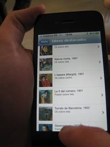 Aplicaci&oacute;n para iphone del Museu Picasso de Barcelona