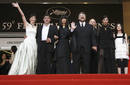Mexican director Del Toro arrives with cast members for screening of El Laberinto Del Fauno at 59th Cannes Film Festival