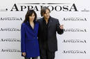 Actors Gil and Mortensen pose during a photocall to promote the movie 