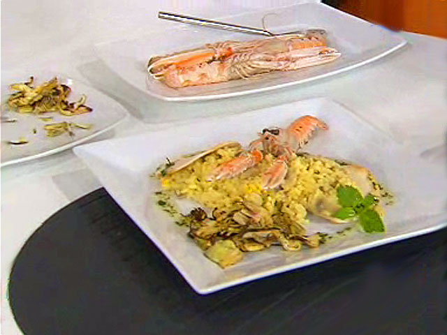 Saber cocinar - Arroz cremoso con alcachofas crujientes