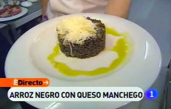 Espa&ntilde;a Directo - Arroz negro con queso manchego
