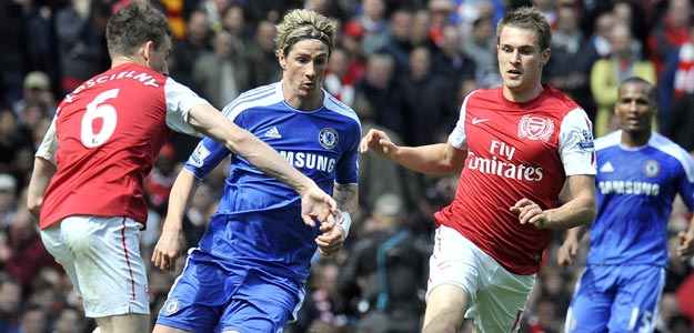 El espa&ntilde;ol Fernando Torres, del Chelsea, en el partido contra el Arsenal