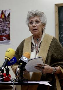 La actriz Pilar Bardem durante la lectura del auto de Garz&oacute;n