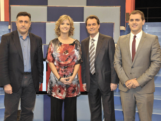Artur Mas, Joan Puigcerc�s y Albert Rivera en Tengo una pregunta para usted