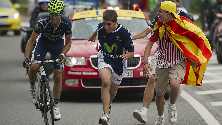 As&iacute; fue el sufrimiento de Valverde en la ascensi&oacute;n al Peyragudes