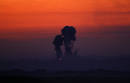 Smoke rises during Israeli air strike on Gaza